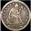 1853 Arrows/Rays Seated Liberty Quarter LIGHTLY CIRCULATED