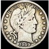 1909-S Silver Barber Half Dollar NICELY CIRCULATED