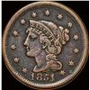 1851 Braided Hair Large Cent LIGHTLY CIRCULATED