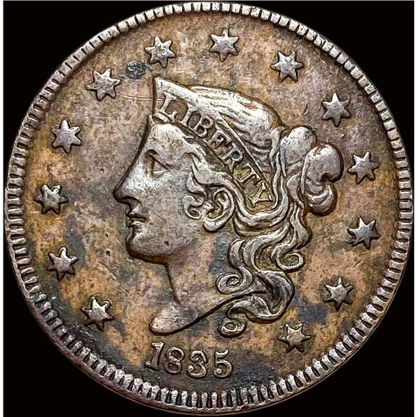 1835 Coronet Head Large Cent NEARLY UNCIRCULATED