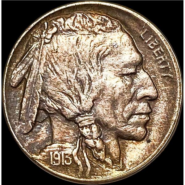 1913-D Buffalo Nickel Type 1 CHOICE AU