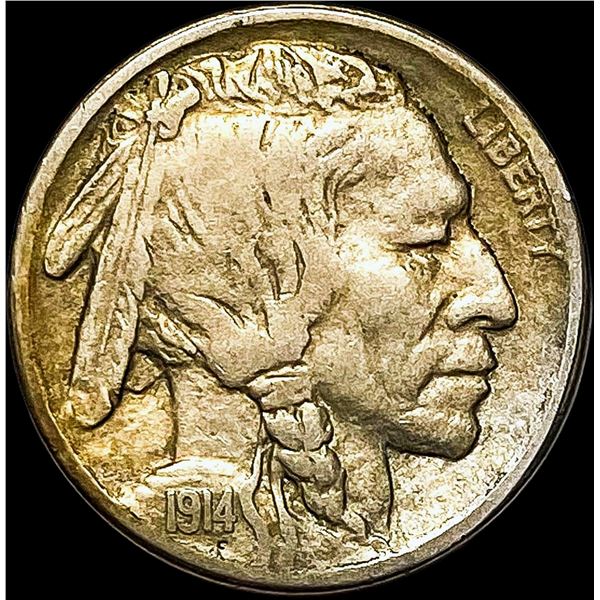 1914-S Buffalo Nickel Five Cents NEARLY UNCIRCULATED