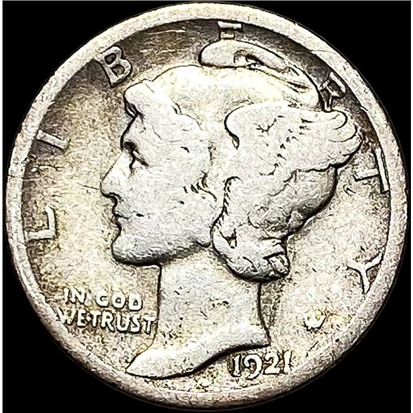1921-D Silver Mercury Dime NICELY CIRCULATED