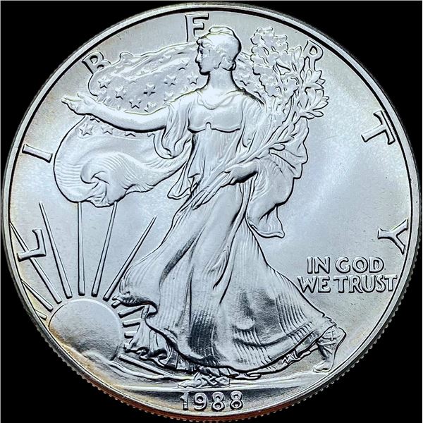 1988 1oz Silver American Eagle $1 SUPERB GEM BU
