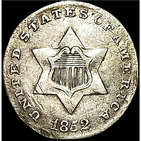 1852 Silver Three-Cent Piece CLOSELY UNCIRCULATED