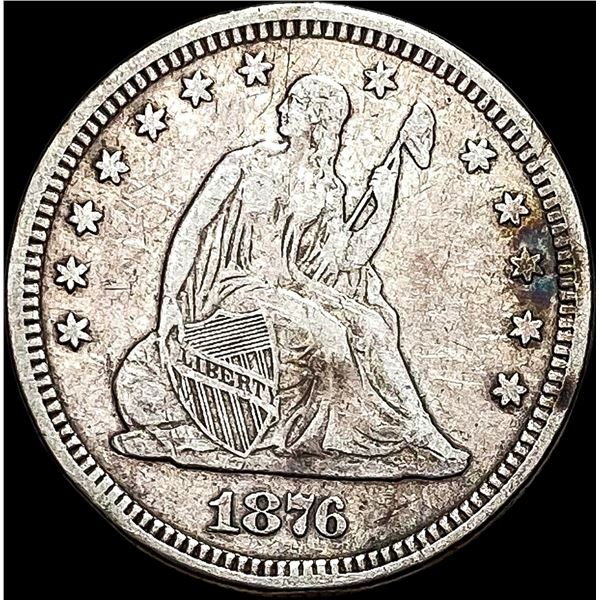 1876 Seated Liberty Quarter NEARLY UNCIRCULATED