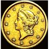 Image 1 : 1849 Gold $1 Liberty Head Type 1 CLOSELY UNCIRCULATED