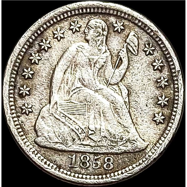 1858-O Seated Liberty Dime CLOSELY UNCIRCULATED