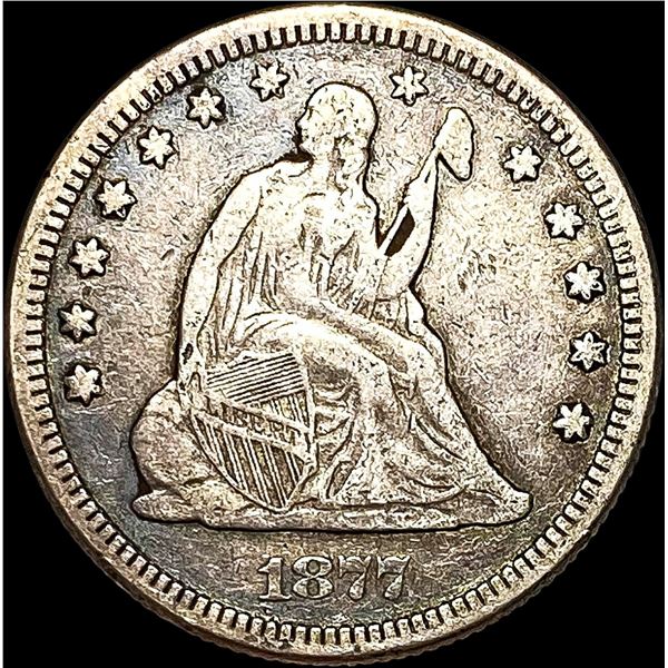 1877 Seated Liberty Quarter LIGHTLY CIRCULATED