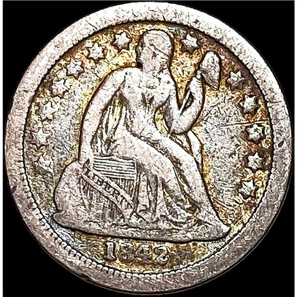 1842-O Seated Liberty Dime NICELY CIRCULATED