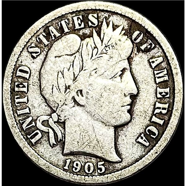 1905-O Silver Barber Dime NICELY CIRCULATED