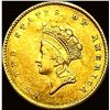 Image 1 : 1854 Gold $1 Indian Princess Head Type 2 HIGH GRADE