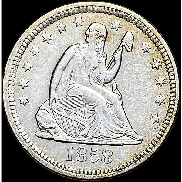 1858 Seated Liberty Quarter CLOSELY UNCIRCULATED