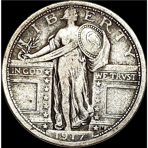 1917 Type 1 Standing Liberty Quarter LIGHTLY CIRCULATED