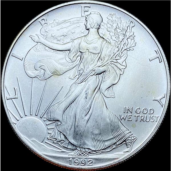 1992 1oz Silver American Eagle $1 SUPERB GEM BU