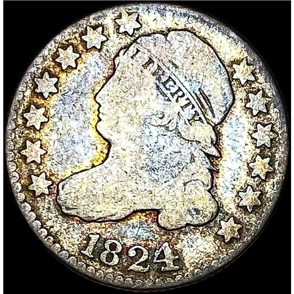 1824 Capped Bust Dime NICELY CIRCULATED