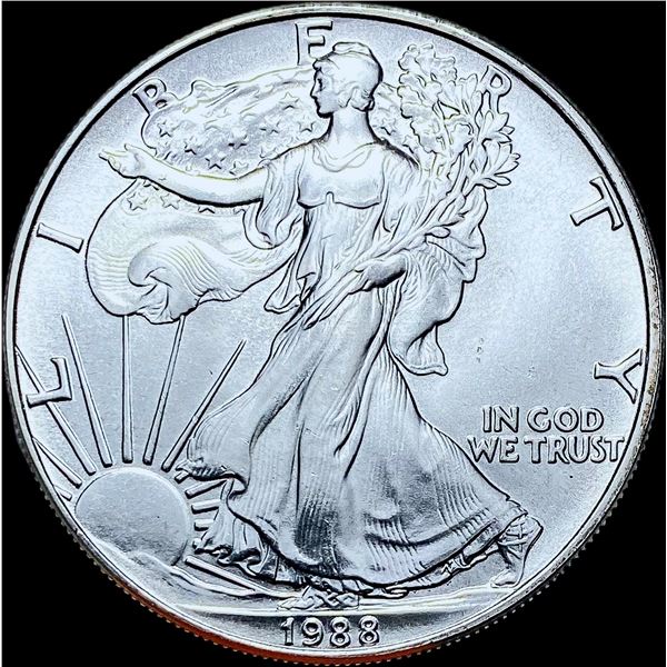 1988 1oz Silver American Eagle $1 SUPERB GEM BU