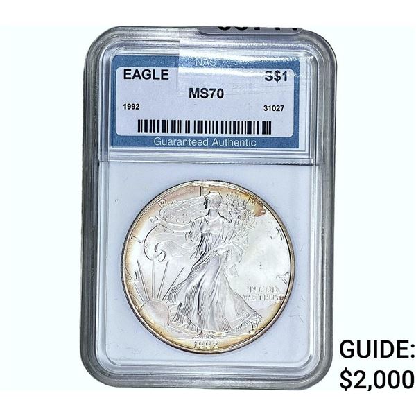 1992 Silver Eagle NAS MS70