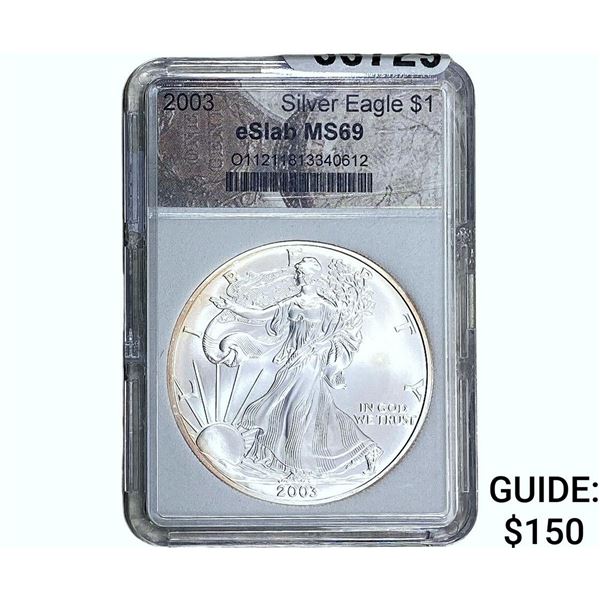 2003 Silver Eagle ESLAB MS69