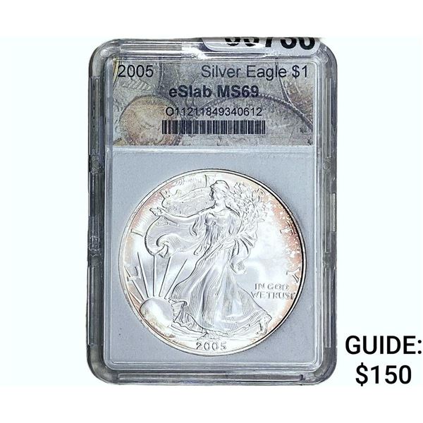 2005 Silver Eagle ESLAB MS69