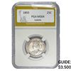 Image 1 : 1893 Isabella Silver Quarter PGA MS64