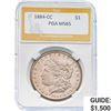 Image 1 : 1884-CC Morgan Silver Dollar PGA MS65