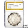 Image 1 : 1884-CC Morgan Silver Dollar PGA MS64