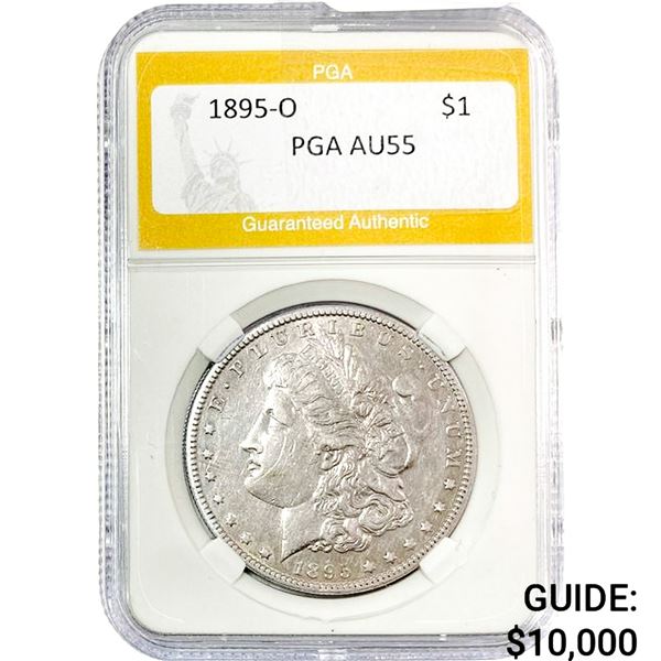 1895-O Morgan Silver Dollar PGA AU55