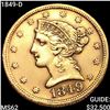 Image 1 : 1849-D $5 Gold Half Eagle UNCIRCULATED
