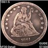 Image 1 : 1861-S Seated Liberty Quarter LIGHTLY CIRCULATED