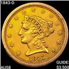 1843-O $2.50 Gold Quarter Eagle CHOICE AU