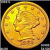 Image 1 : 1869-S $2.50 Gold Quarter Eagle CHOICE AU