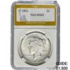 1921 Silver Peace Dollar PGA MS63