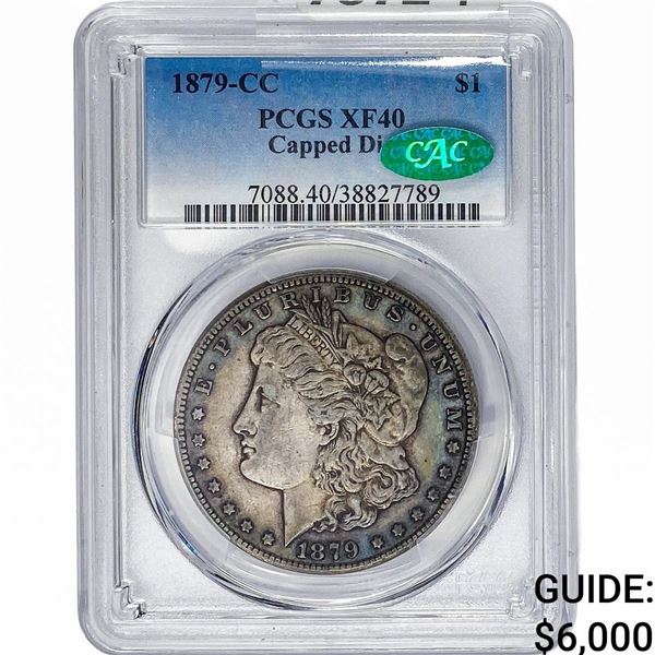 1879-CC CAC Morgan Silver Dollar PCGS XF40 Cap Die