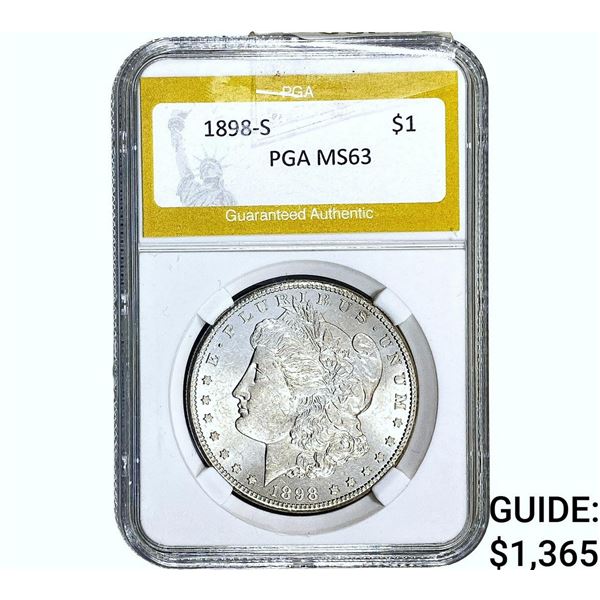 1898-S Morgan Silver Dollar PGA MS63