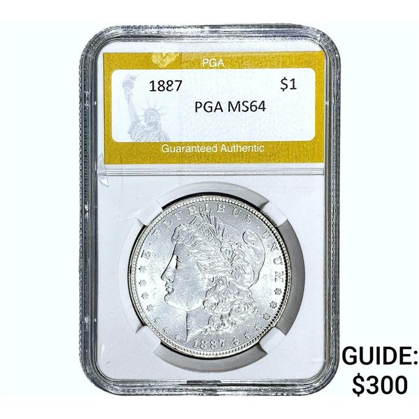 1887 Morgan Silver Dollar PGA MS64