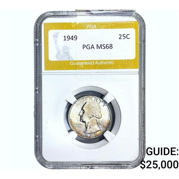 1949 Washington Silver Quarter PGA MS68