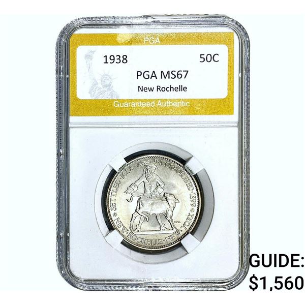 1938 New Rochelle Half Dollar PGA MS67