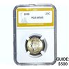 Image 1 : 1932 Washington Silver Quarter PGA MS66