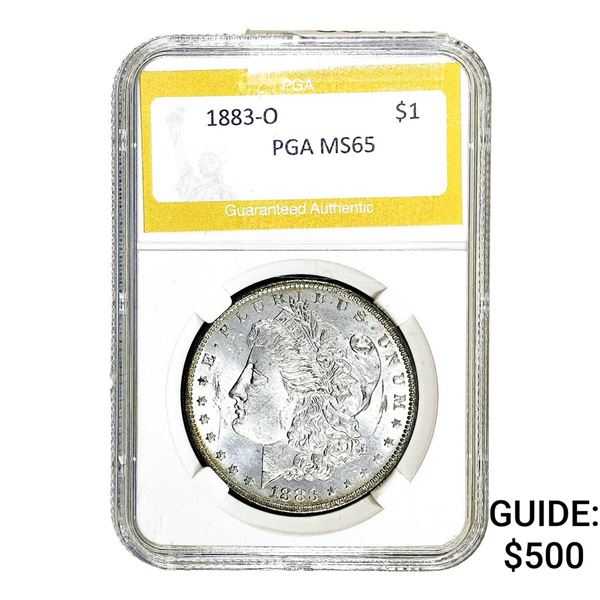 1883-O Morgan Silver Dollar PGA MS65
