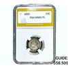 Image 1 : 1850 Seated Liberty Dime PGA MS65 PL