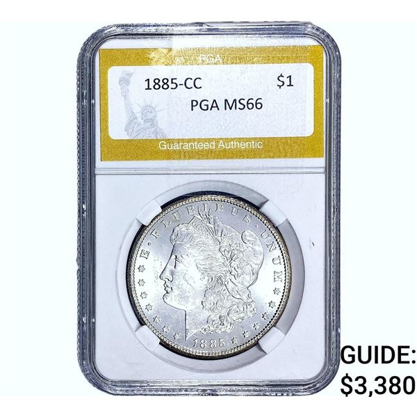 1885-CC Morgan Silver Dollar PGA MS66