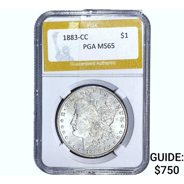 1883-CC Morgan Silver Dollar PGA MS65