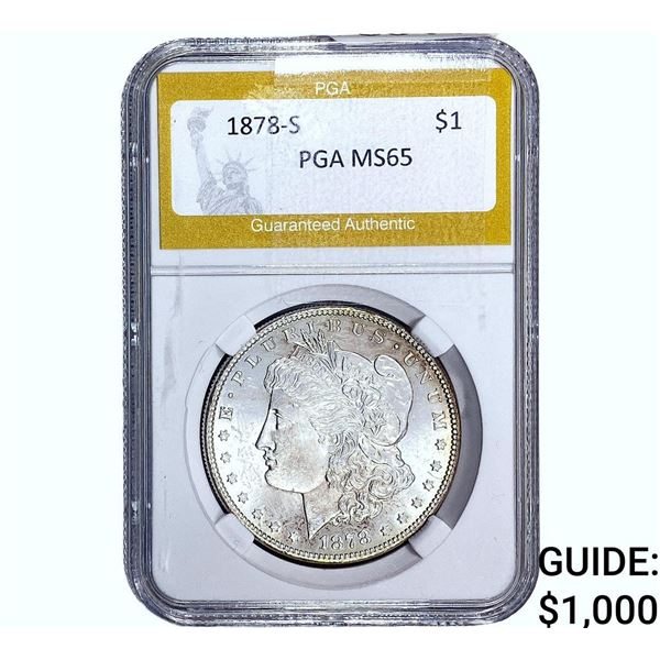 1878-S Morgan Silver Dollar PGA MS65