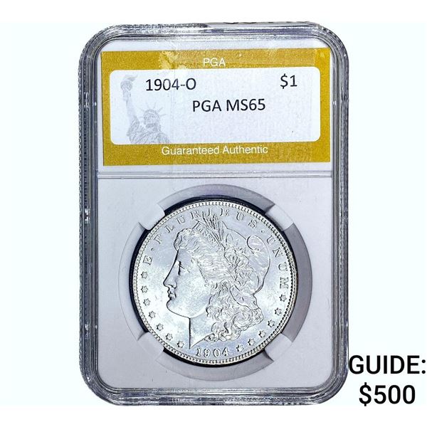 1904-O Morgan Silver Dollar PGA MS65