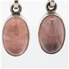 Image 3 : Georg Jensen 925 Sterling #17 Rose-Quartz Drop Earrings w/Box
