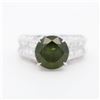 Image 1 : Pt900 3.73ct Russian Demantoid Garnet & 2.10ctw Natural Diamond Ring, 6