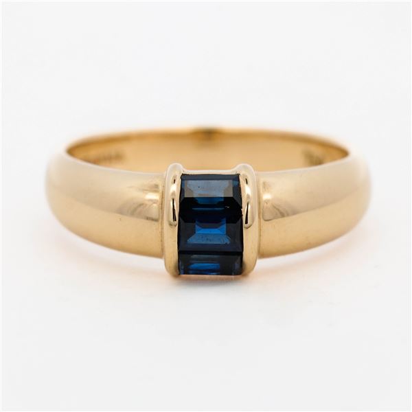 18KYG Tiffany & Co. Baguette-Sapphire Stacking Band, 6