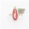 Image 5 : 18KYG 3.01ct Transparent Pinkish Red Ruby & 0.62ctw Natural Diamond Ring, 6.25