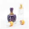 Image 1 : Set of 2 Carved Rock Crystal & Amethyst Perfume Bottles